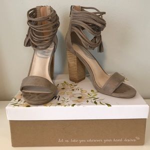 McKenna tasseled suede heel